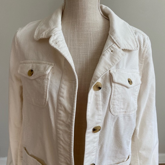 Talbots Cream Button-Up Jacket - Picture 2 of 10